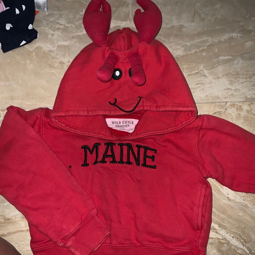 Maine lobster hoodie 2 2t